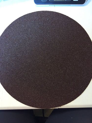 (10) 14&#034; PSA Cloth Backed Self Abrasive Sanding Discs Medium Grit 24 NEW
