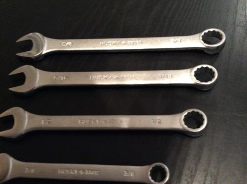 Lot Of 6 Husky Combo Wrench 1/4, 5/16, 3/8, 1/2, 9/16, 5/8