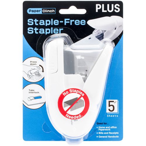 Staple-Free Stapler Paper Clinch-White 817371011449