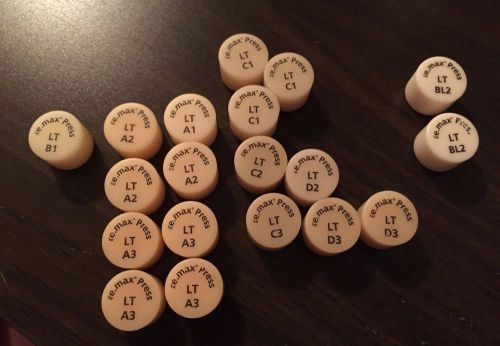 LOT Ivoclar emax PRESS  LT 19 Pieces