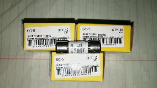 Nib sc-5 time delay  bussman fuses 3 boxes 30 pcs free shipping buy quick for sale