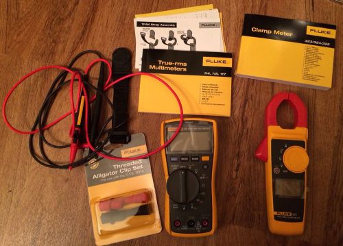 Fluke 117-322 Multimeter Combo Kit f/Electrical Applications w/Case, leads