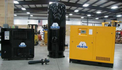 Polar Air! Eaton Compressor 75HP 3 Phase VSD Rotary Screw Combination Package