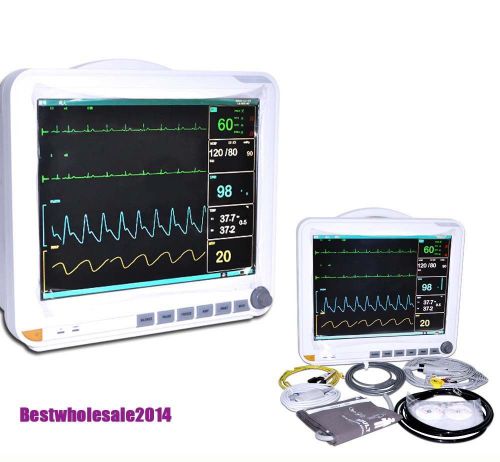 CE 15 inch Patient Monitor 6-parameter ICU Vital Sign ECG TEMP RESP PR SPO2 AA