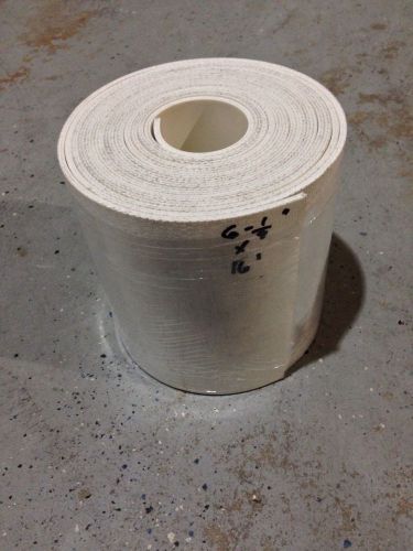 6&#034;x 16&#039; white pvc rubber smooth top conveyor belt 2ply for sale