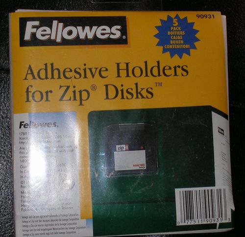 Fellowes 90931 Adhesive Holders for Zip Disks - 5 Pack