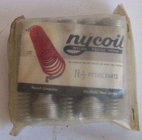 Nycoil fitting parts nylon recoil hose n 1/2 nib bag of 5 for sale