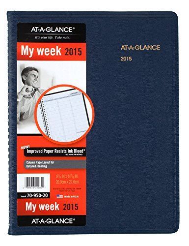 NEW AT-A-GLANCE Weekly Planner 2015, Wirebound, 8.25 x 10.88 Inch Page Size, N