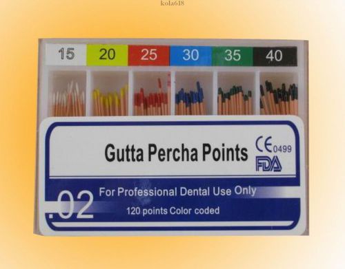 50 Boxes Gutta Percha Points for dental use Color coded (#15-40) CE FDA kla