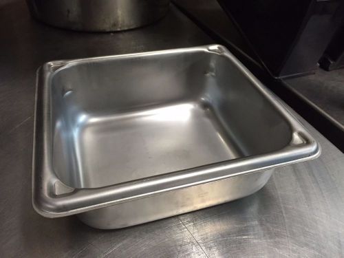 Stainless Steel Insert Pan 18/8 Commercial 6 7/8&#034; X 6 1/4&#034; X 2 1/2&#034; Used NSF
