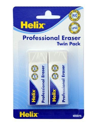 NEW Helix Professional Eraser  Pack of 2 (25975)