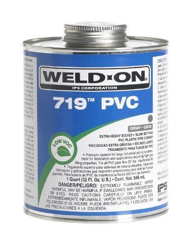 Weld-On 10156 Gray 719 Extra Heavy-Bodied PVC Professional Industrial-Grade Ceme