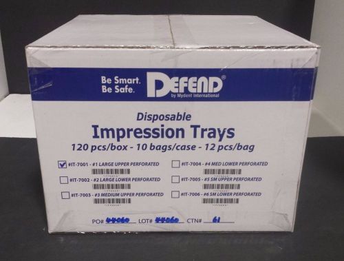 Defend Disposable Impression Tray #1 Large Upper (120 Pieces)