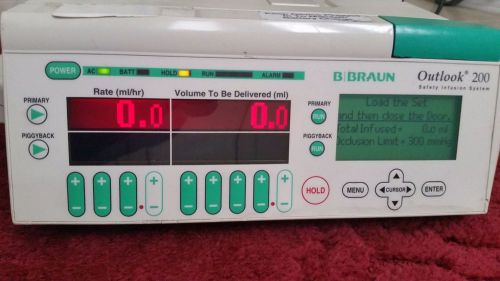 B.Braun Outlook 200 Safety Infusion Pump 620-200NC