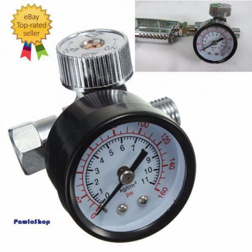 1/4inch adjustable mini air pressure regulator dial gauge hvlp spray gun for sale