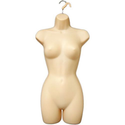 MN-505 3 pcs FLESHTONE Female Heavy Duty Injection Hanging Torso Form