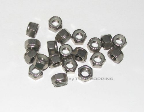 20-ss 5/16&#034;-24 hex lock nuts nyloc nylon fine stainless steel fastener hardware for sale