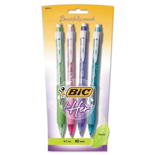 Bic for her mechanical pencil, 0.7 mm, 4/pk for sale