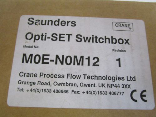 SAUNDERS OPTI-SET SWITCHBOX M0E-N0M12 *NEW IN BOX*