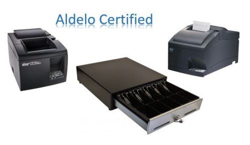Aldelo certified printer driven cash drawer and printer - free shipping for sale