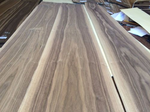 Wood  Walnut Veneer 107x11,13,15,,total 3  pcs RAW VENEER1/46 N1083..