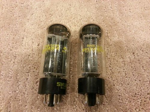 Matched Pair of Sylvania 5U4GB 5AS4 Tubes TEST STRONG Picture Test Results Shown