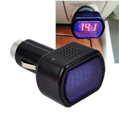 Mini Car LCD Battery Voltage Meter Monitor Cigar Socket Black For DC 12V #LED