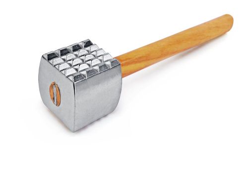 New Star Foodservice 36398 Aluminum Meat Tenderizer with Wood Handle 13-Inch