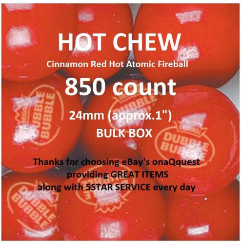 850 DUBBLE BUBBLE HOT CINNAMON Gum atomic vending candy fireball gumballs double
