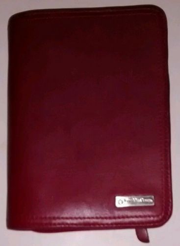 Franklin covey pocket size planner red leather for sale