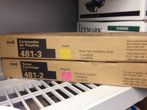 GENUINE OCE 481-2 481-3  COLOR TONERS LOT OF 2 CM2510 CM4010