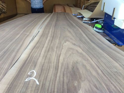 Wood Walnut  Veneer  105x15,16,17,17, total 4 pcs RAW VENEER N1062.