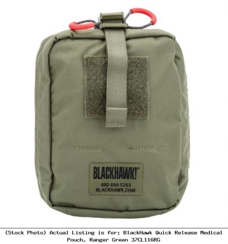 Blackhawk quick release medical pouch, ranger green 37cl116rg for sale