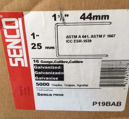 SENCO P19BAB 16 GAUGE BY 1 INCHCROWN 1 3/4 INCH LENGTH 500O BOX