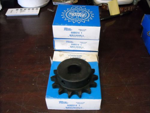 Martin, 60BS14 1, Lot of 4, Sprocket, 1&#034; Bore, NEW in Box