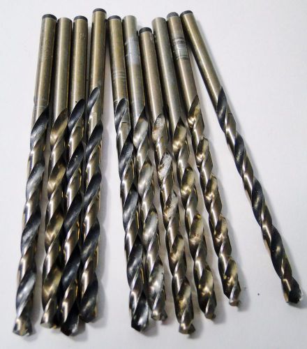 10 PC COBALT # 13 / 3/16&#034; JOBBER LENGTH DRILL BIT SET USA MADE