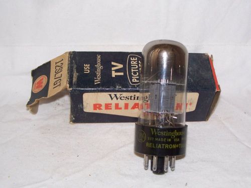 NOS Westinghouse 12SL7GT radio tube,original box,12SL7,tested great!,chrome top