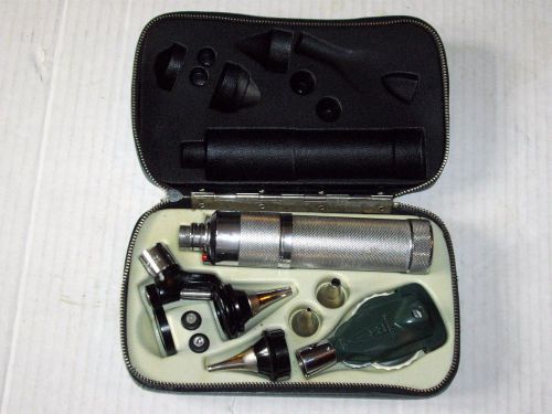 Welch Allyn Ophthalmoscope Otoscope Set - Rechargeable -Handle Attachments Heads