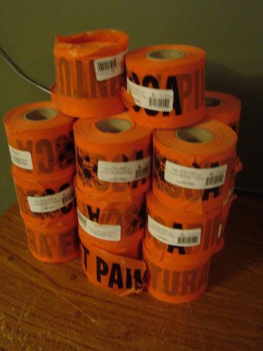 Lot of 20 Rolls Orange Wet Paint Pintura Fresca Barricade Tape 3&#034; x 500&#039; NEW