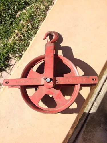 Western block co. t350-10 10-inch rope block pulley for sale