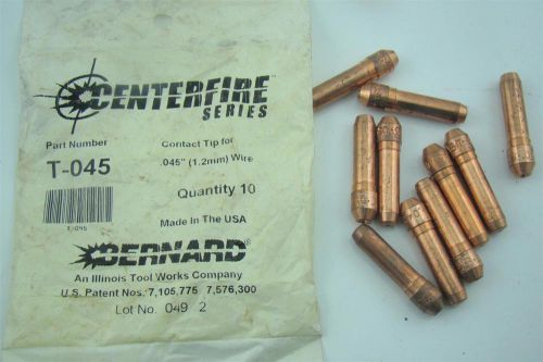 (10) bernard centerfire series t-045 contact tips .045 for sale