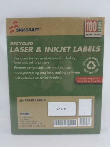 6000 skilcraft 2&#034;x4&#034; laser/inkjet address labels for sale