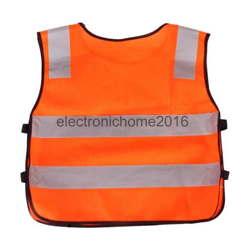 MagiDeal Cool Children Safety Waistcoat Vest Grey Reflective Strips Orange