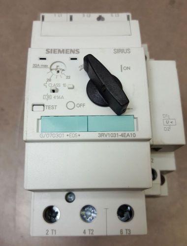 Siemens 3RV1031-4EA10 Motor Starter Protector 22-32 Amp W/3RV1902-1AP0