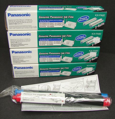 Vtg New NIB Genuine Panasonic Ink Film KX-FA92 - 7 Rolls Total