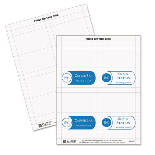 Scored Tent Cards, White Cardstock, 3 1/2 x 2, 4/sheet, 40 sheets/BX