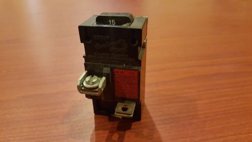 Bulldog Pushmatic 15A Circuit Breaker P115 1 Pole CD-75 31115