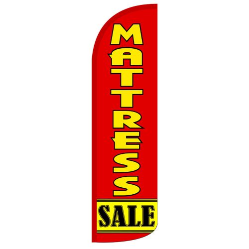 Mattress Sale Windless Swooper Flag Jumbo Full Sleeve Banner + Pole made USA ryl