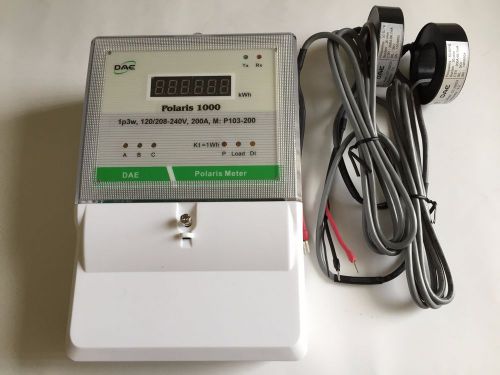 Dae p103-200-s kit,kwh submeter, 1p or 2p3w,200a, 120/208-240v,2 solid core cts for sale