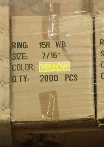 7/16&#034; Plastic comb binders, yellow 15 ring WB
